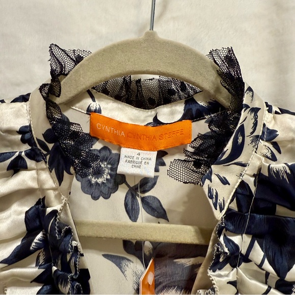 Cynthia Steffe 100% Silk Floral Midi Dress NWT - Picture 6 of 16